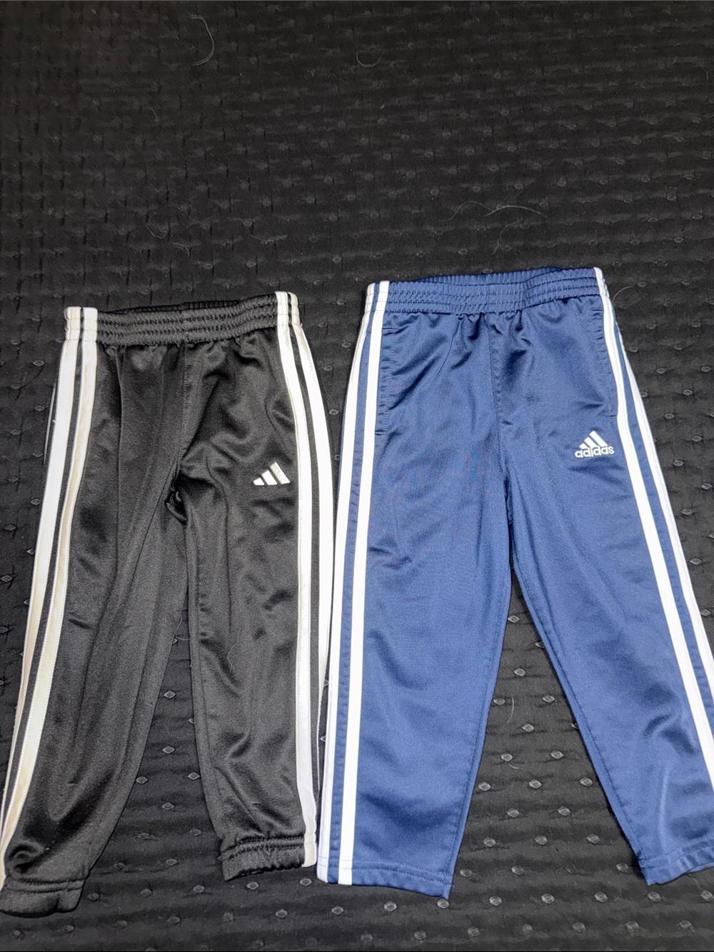 adidas Kids Sweatpants in Black and Navy with White Stripes